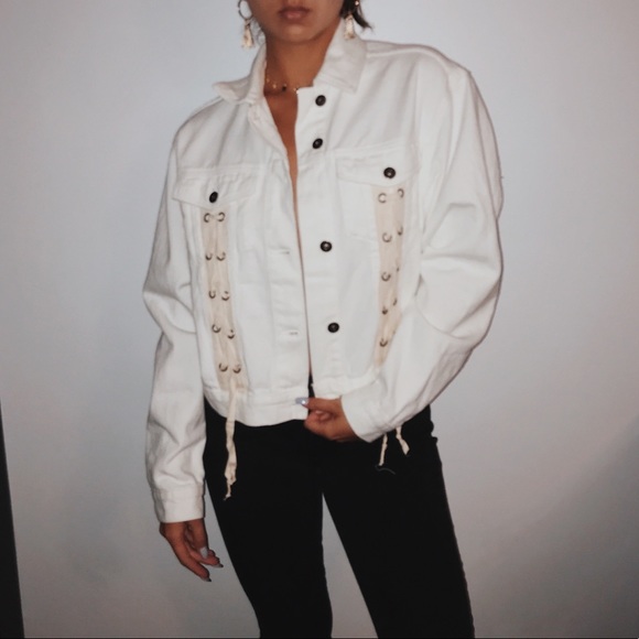 only white denim jacket